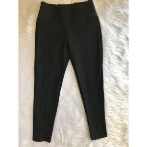 Zara Basic Black Cropped Ponte Pull-On Pants - Size Medium